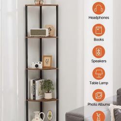 5 Tier Wooden Rack Corner Storage With LED Light Display X 3