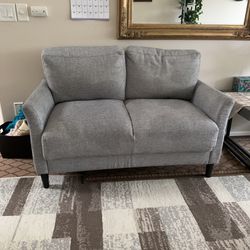 Sofa Couch, Easy, Tool-Free Assembly, Soft Grey