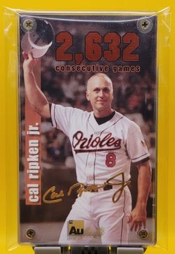 1998 Cal Ripken Jr. 24k Gold Signature 2632 Consecutive Games, MLB-S42-98