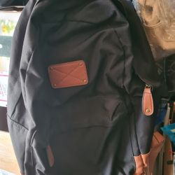 Nice Leather Nylon Backpack 