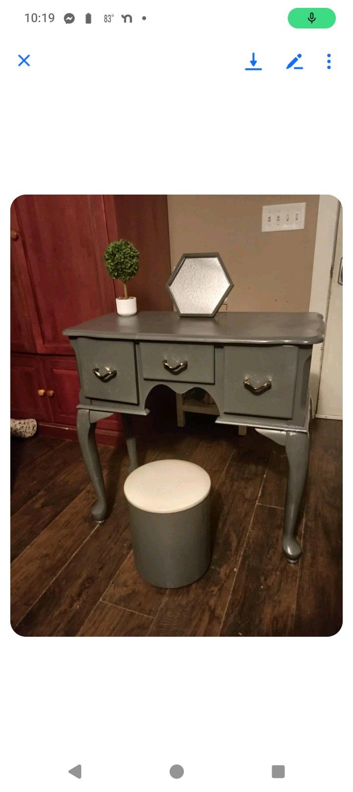 Entryway Table/Vanity/Sideboard With Stool