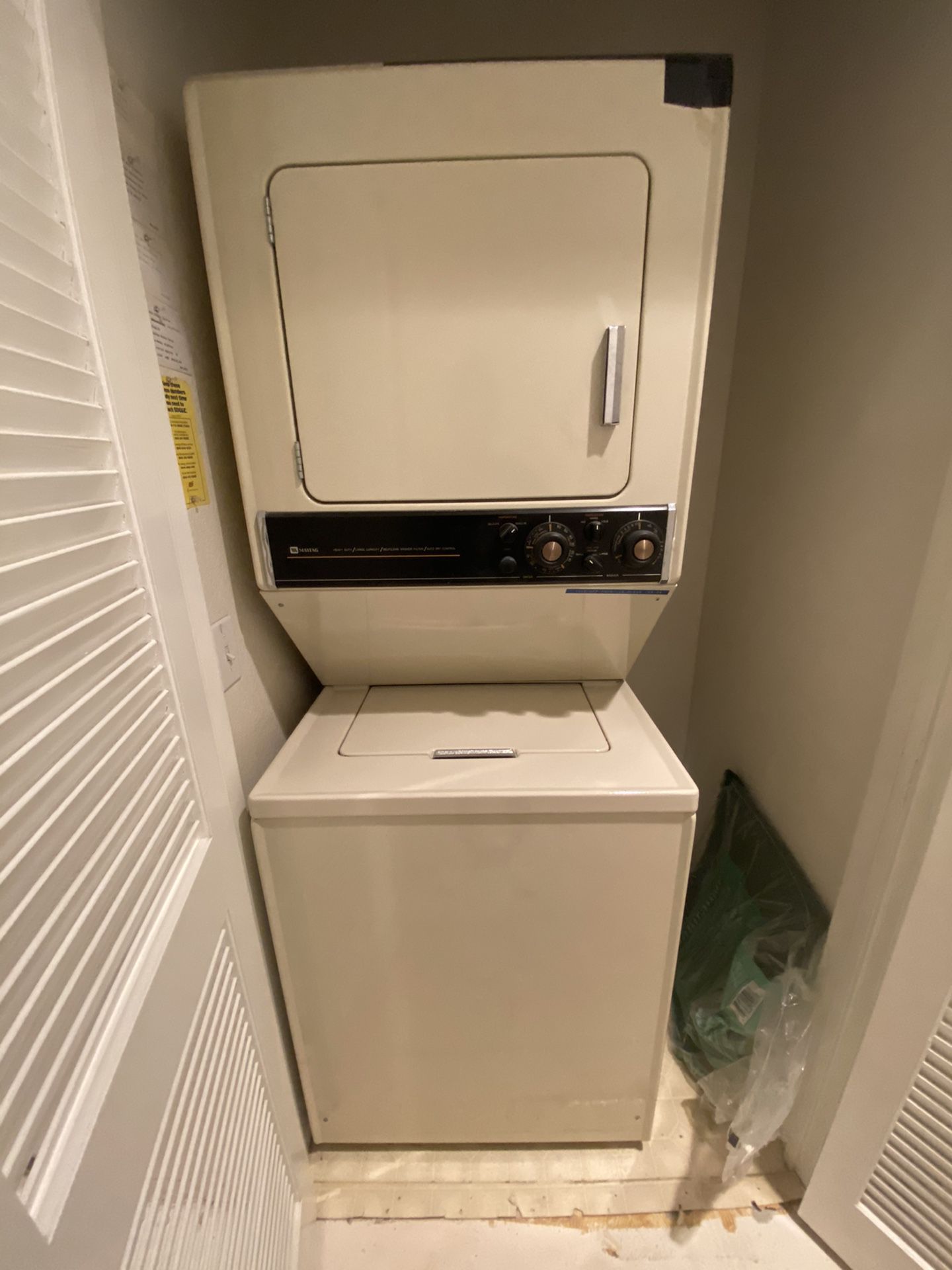 Maytag Stackable Washer and Dryer Gas