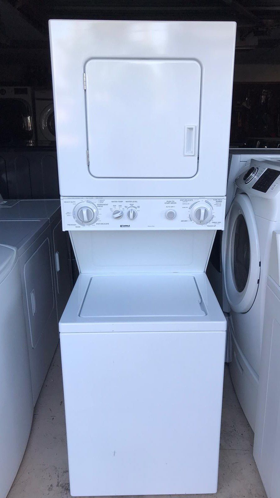 Clean Stacked Washer And Dryer 