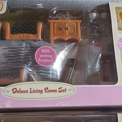 Calico Critters Dollhouse Accessories/ Kitchen & Livingroom Set