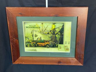 Old Irish Advertising Framed Wall Art Decor W24”x19.5”