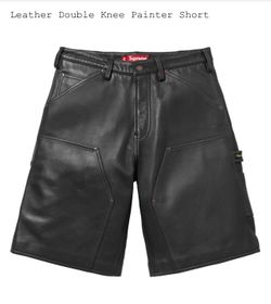 Supreme Leather Double Knee Painter Short (size30)