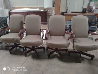 Chairs with fabric cover. brand new. set of 4