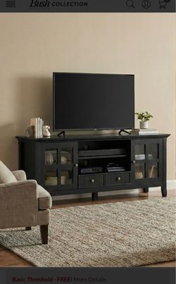 Black TV stand