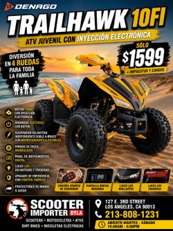 🔥 DENAGO TRAILHAWK 10FI ATV JUVENIL CON INYECCIÓN ELECTRÓNICA 🔥