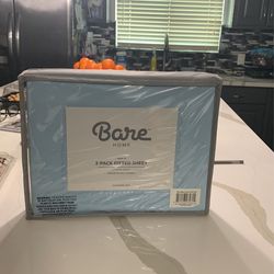 Bare Home Twin XL 2-pack fitted sheets - Light Blue