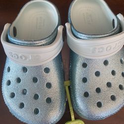 New! Kids Crocs Classic Glitter Clog T