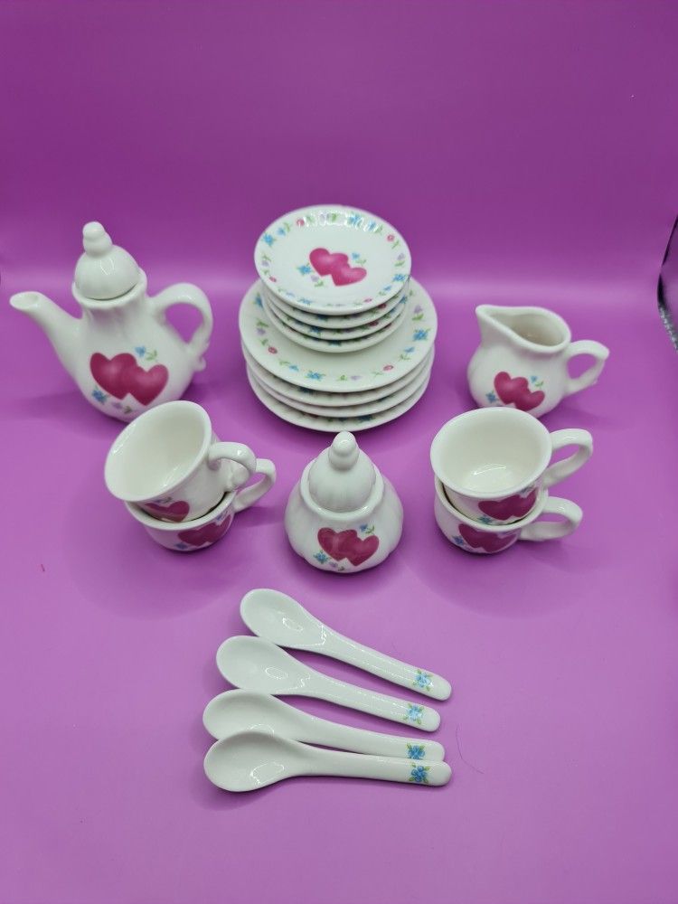 Royal Norfolk Miniature Tea Set 21 pc Mini China Vintage Miniature Doll