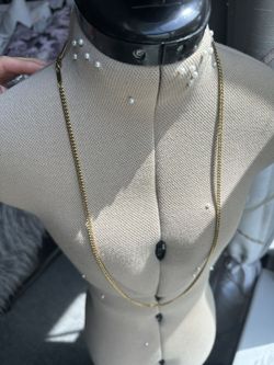 Waterproof, Sweat Proof, Non Tarnish 18k Gold Filled Chain 34in