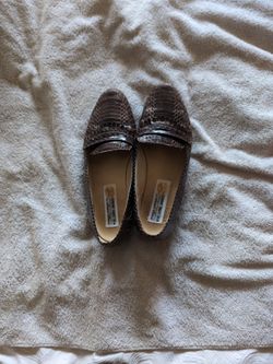 Vintage Avant Garde Genuine Brown Snake Skin Loaders 7.5 