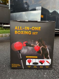 All-In-One Boxing Set with Stand and Gloves