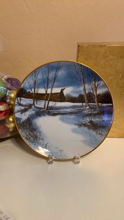 Vintage Limited-Edition “Winter Plate” by Artist Rob O’Dell