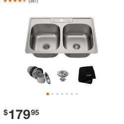 Brand new Kitchen Sink 33 inch Topmount Double Bowl