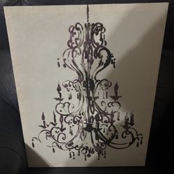 Chandelier Glitter Canvas