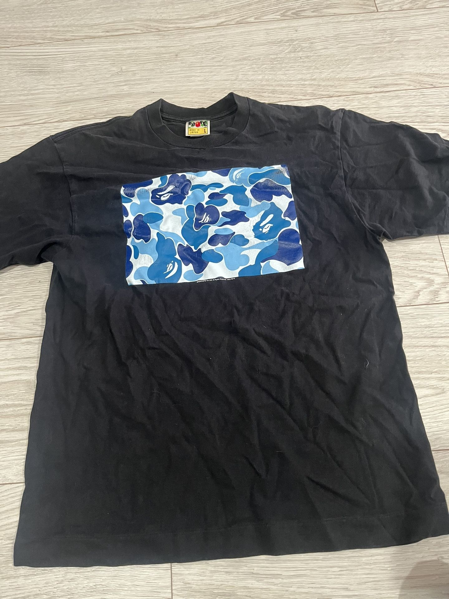 Bape Box Logo Camo Tee Size L