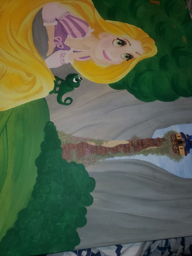 Rapunzel canvas painting ,disney