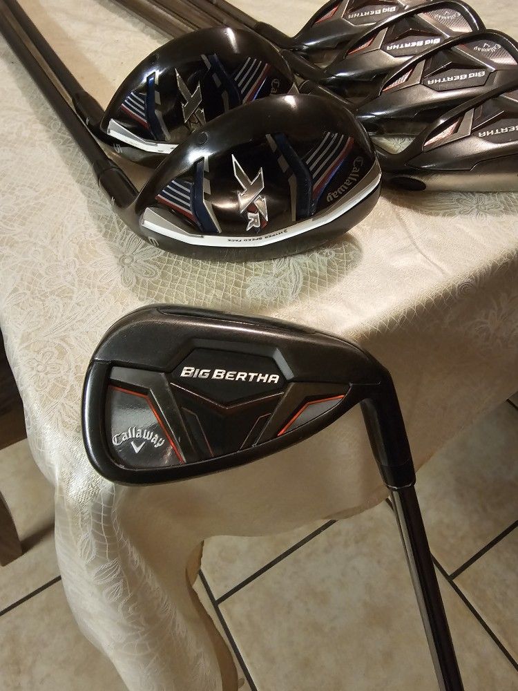 GOOD CONDITION! CALLAWAY BIG BERTHA/XR GOLF CLUB COMBO IRON/HYBRID GOLF CLUB SET