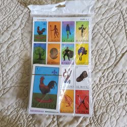 Vintage Loteria Game Set Tabla 1 - 10 El Gallo Cards Mexican Bingo New & SealedT