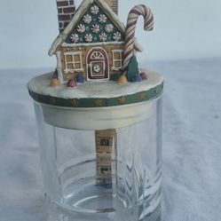 Christmas Ginger Bread House Jar with lid