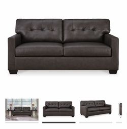 Ashley Furniture Belziani Leather Sofa And Ottoman