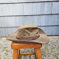 Dorfman Pacific Vintage Waxed Cotton Hat