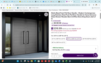 Brand new door pulls