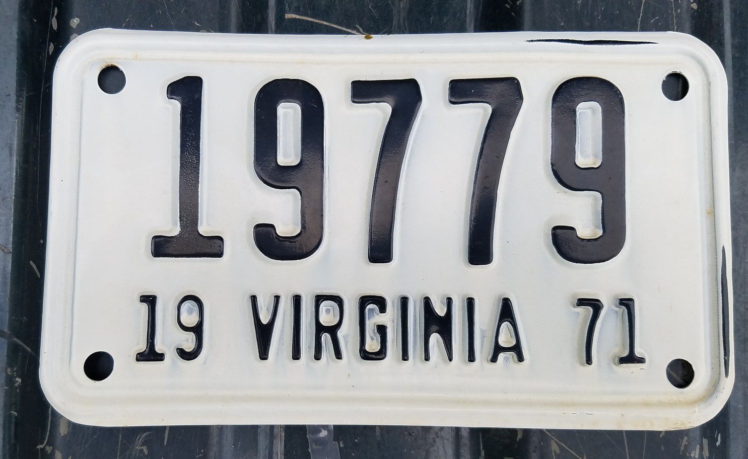 1971 Virginia motorcycle license plate