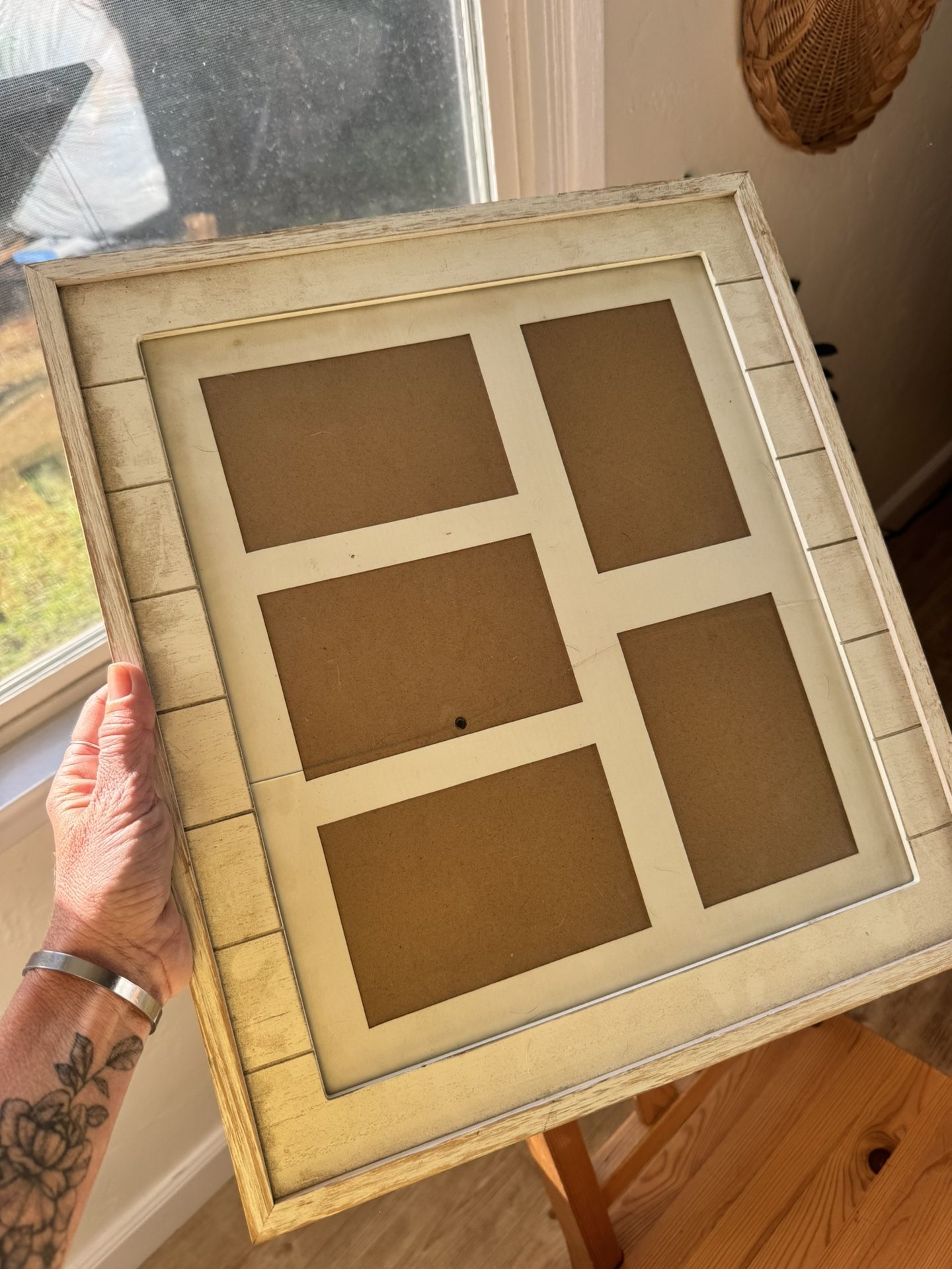 Large Rustic Collage Frame (5 openings) – Crack in Glass