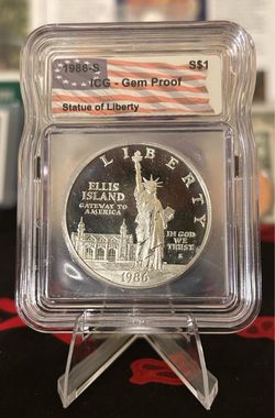 1986-S Statue of Liberty Silver Dollar ICG Gem Proof