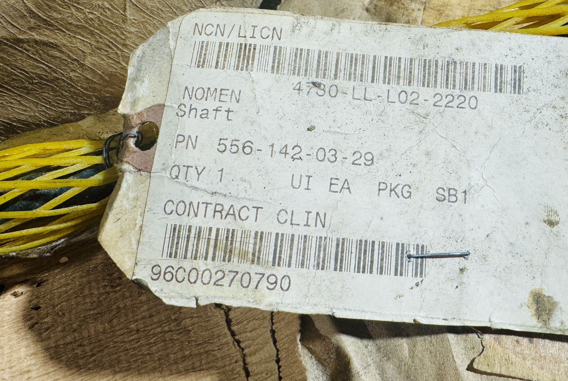 Genuine Shaft Part No. 556-142-03-29