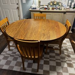 Solid Oak Table Set