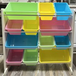 Kids Toy Storage Bins Organizer With 12  Bins