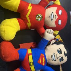Dc Plushies(The Flash And Super Man 