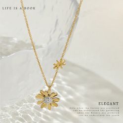 Daisy flower Pendant Choker necklace 316