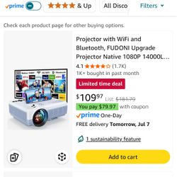 Projector with WiFi and Bluetooth