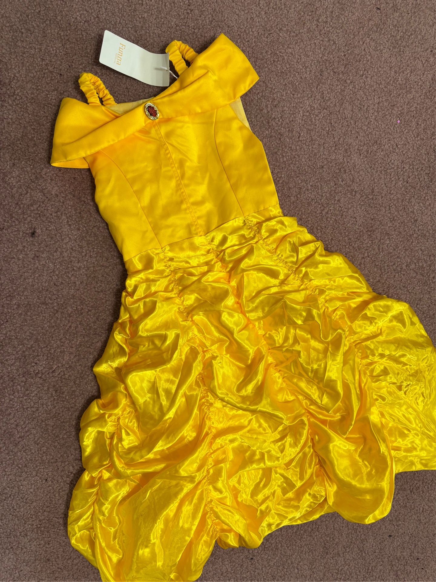New 3 4 Kids Girls Renaissance Princess Victorian bell Disney Dress Costume yellow