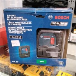 BOSCH 100 ft/30 m  3 - POINT SELF - LEVELING ALIGNMENT LASER 