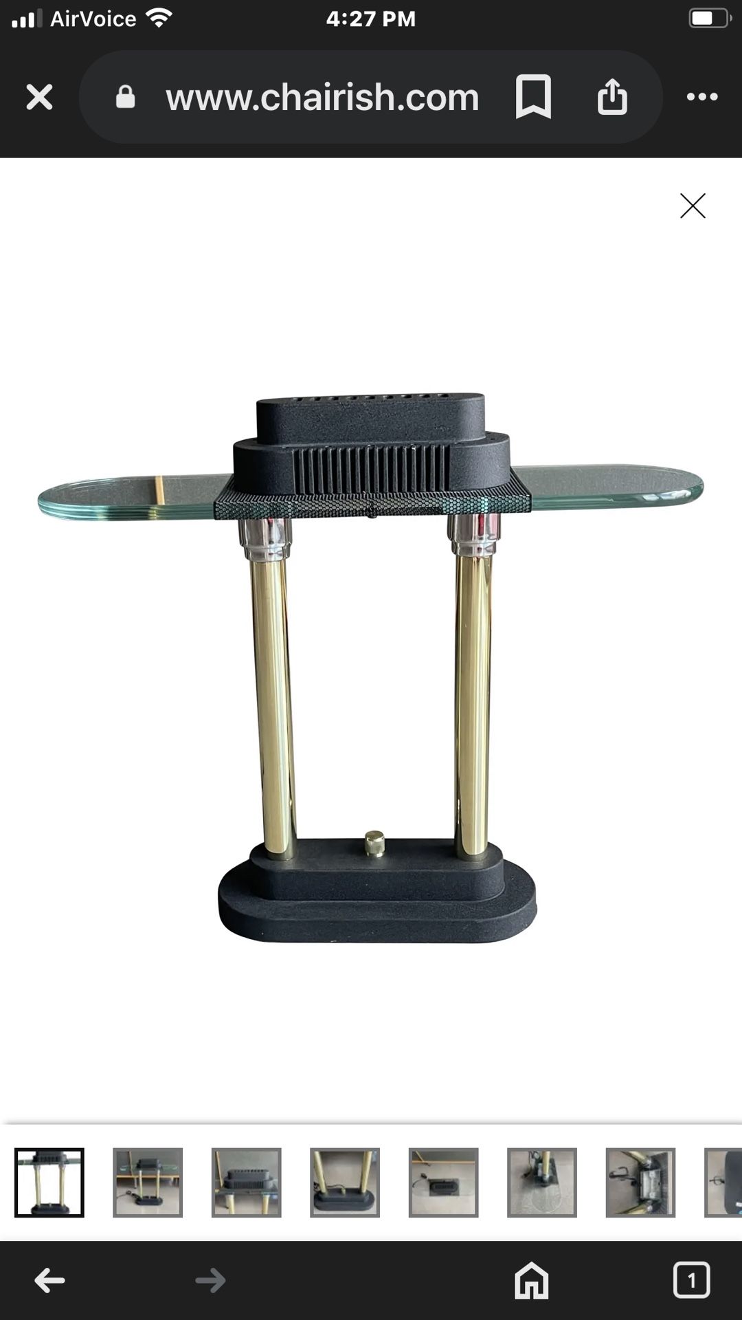 1980s Postmodern Robert Sonnemon George Kovacs Desk Banker Lamp