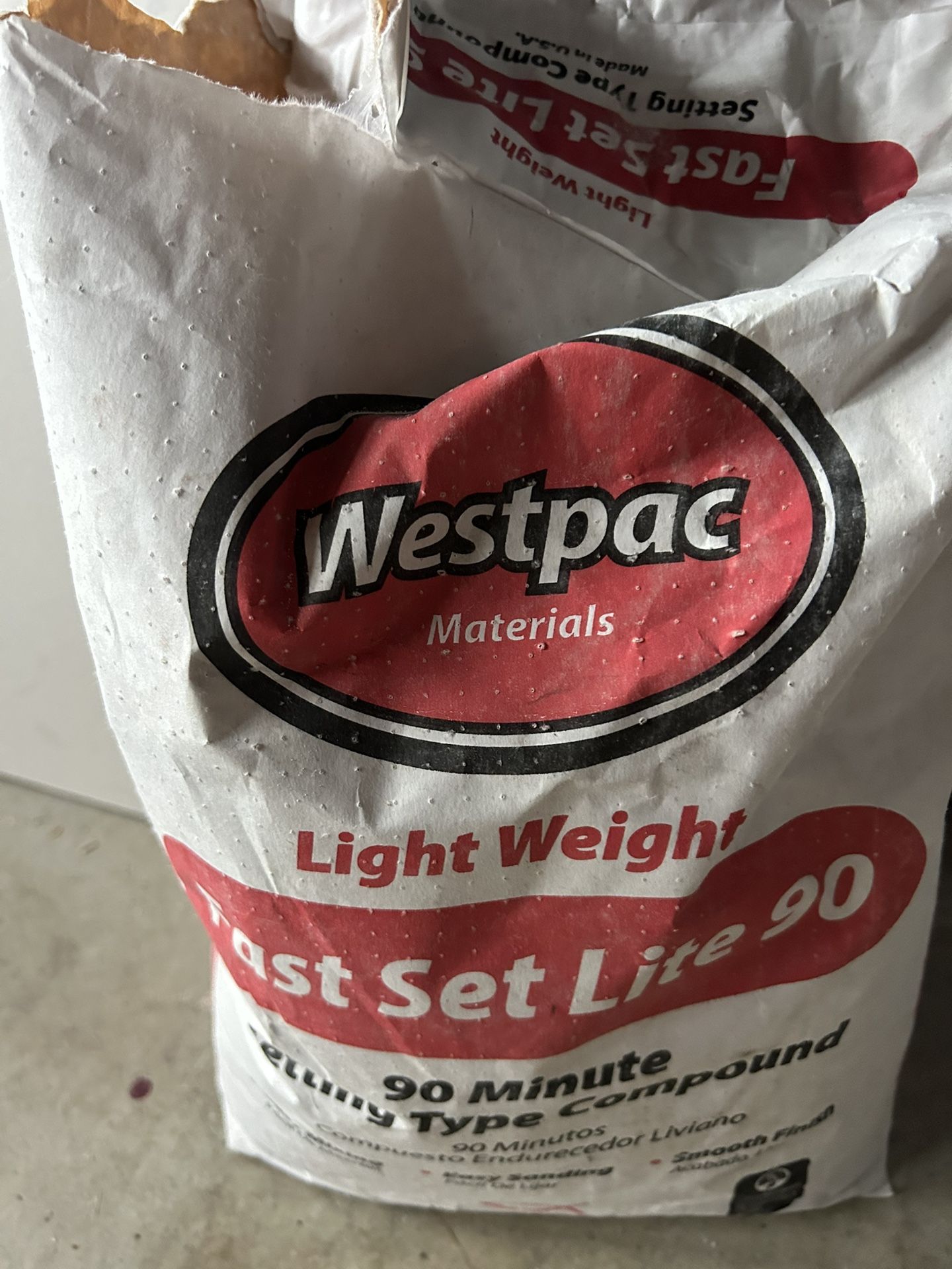 Free Opened Bag of Fast Set 90