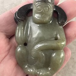 Antique Chinese Jade Monkey 