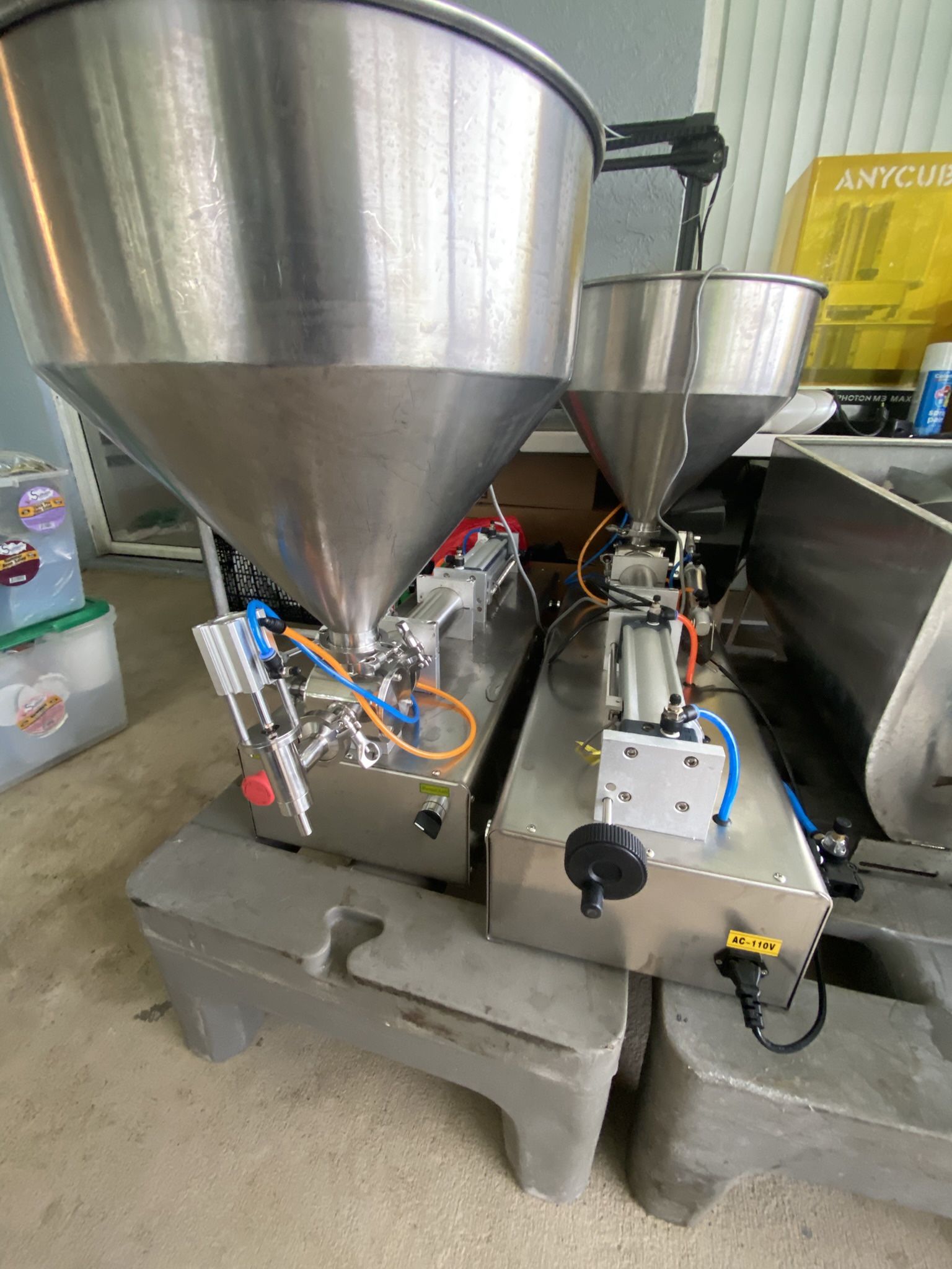 High Viscosity Paste Filling Machines + conveyor shrinking packaging and labeling in Tampa, Florida