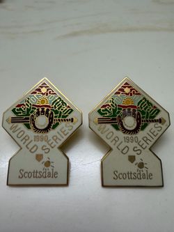 1990 World Series Scottsdale Enamel Pins – Set of 2