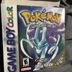 Pokémon Crystal Version (Game Boy Color) — CIB+ Complete w/ All Inserts — Authentic, Clean