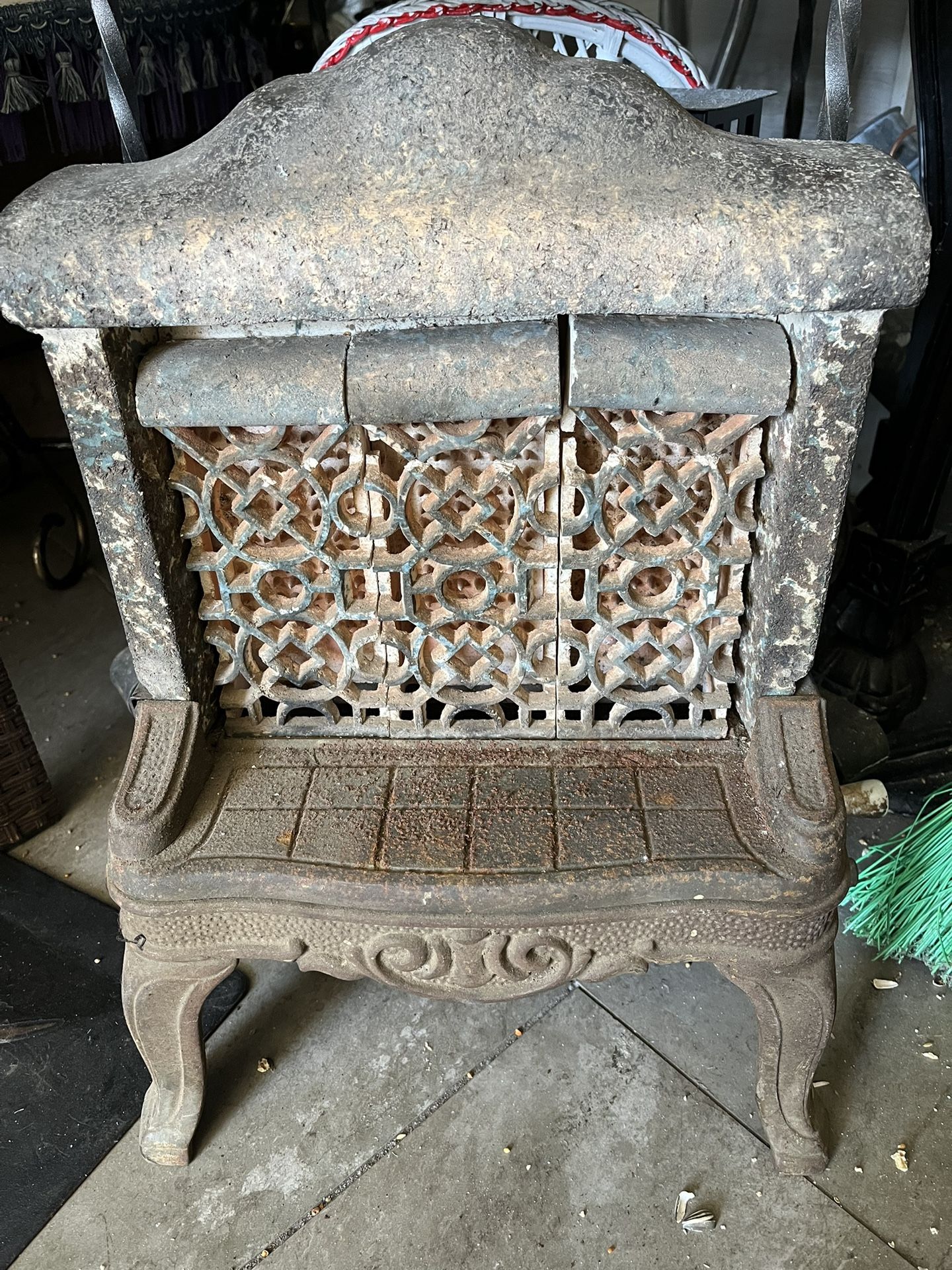 Antique Small Gas Fireplace 