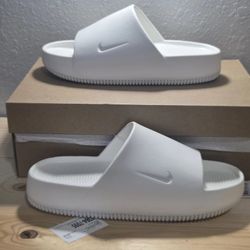 Women's Nike Calm Slide Sandals - White Sail - Size 6, 9, 10