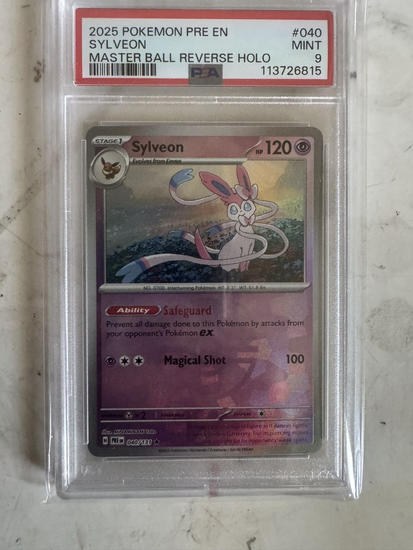Sylveon Masterball PSA 9